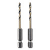 DeWalt DWA5007 Black and Gold Impact Ready Drill Bit, 7/64 in dia, 135 Split Point Tip, 2-5/8 in OAL