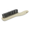 Anchor Brand 97025 Hand Scratch Brush,10 in L, 4 x 16 Rows, Steel Bristles, Shoe Handle