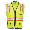 KISHIGO 1513-2X Premium BLACK SERIES Vest, 1513 HD Safety, Black/Lime/Orange/Reflective, 2XL, One 2-Tier Pencil/1-Radio/Utility/4-Pockets