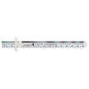 General Tools 300ME Economy Precision Stainless Steel Flex Rule 6 Inch With Pocket Clip Inch Metric