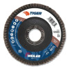 Weiler 50665 Tiger Disc Abrasive Flap Disc, 4-1/2 in dia, 7/8 in arbor, 80 grit, 13000 RPM