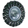 Weiler 17687 Standard Twist Knot Wire Wheel, 4 in dia x 1/2 in W Face, 0.014 in Steel Wire, 20000 RPM, 1/4 in Stem