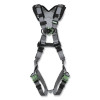 MSA 10194673 V-FIT Full-Body Harness, Back/Chest D-Rings, Std, QC Chest/Leg Strap Buckles, Shoulder Padding