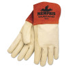 MCR Safety 4950S Mustang Premium Top Grain Cowskin Leather Welding Work Gloves, Small, Russet/Beige, Unlined