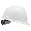 MSA 477482 V-Gard Protective Cap-Style Hard Hat, Slotted, Fas-Trac III Suspension, Large Size, White