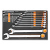 GEARWRENCH GWMSCWL12SAE Long Pattern Combination Wrench Sets, 12 Points, SAE, Chrome, With Foam Tray, 19-pc