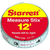 Starrett 63170 Model SM412W Measure Stix Self Adhesive Steel Tape 1/2 In x 12 Ft Left to Right Reading
