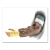 Ansell 59-406 ActivArmr Heat Resistant Protective Sleeve, 26 in, Elastic Band Closure, Brown/Yellow