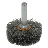 Weiler 17609 Stem-Mounted Narrow Conflex Brush, 2 in dia x 3/8 in W Face, 0.006 in Steel, 20000 RPM, 1/4 in Stem