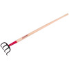 RAZOR-BACK 68115 Cultivators, 4-curved/round tine, 54 in White Ash handle