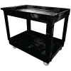 Rubbermaid Commercial FG9T6700BLA Heavy-Duty Utility Cart, 300 lb Load Capacity, 24 in W x 40 in D x 31-1/4 in H, Black