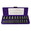 Irwin Hanson 53227 Hex Head Multi-Spline Screw Extractors - 532 Series - Plastic Case Set, 25 Pc, 1/8 in to 7/8 in