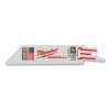Milwaukee Tool 48005185 SAWZALL Standard Metal Cutting Blade, 4 in L, 24 TPI, For EMT/Tube and Duct/Sheet Metal, 5 EA/PKG