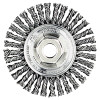 Weiler 08776 Model STB-623 Roughneck Stringer Bead Twist Knot Wire Wheel 6 In x 1/2 In 0.023 In Steel 5/8 In 11 UNC 12500 RPM