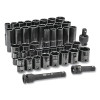 GearWrench 89094 Impact Socket Set 44 Piece 1/2 Inch Drive 6 Point Standard Deep SAE Metric