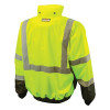 Radians SJ110B3ZGS2X SJ110B Two-in-One High Visibility Bomber Safety Jacket, 2XL, Polyester, Green
