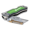 Greenlee 0652-22 Folding Utility Knife 7 Inch Stainless Steel Silver Green