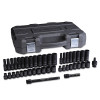 GearWrench 84916N Impact Socket Set 3/8 Inch Drive 6 Point Metric SAE 9 MM to 30 MM 44 Piece Deep Standard With Universal Joint Extension Case