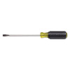 Klein Tools 6054 Heavy-Duty Slotted Cabinet-Tip Cushion-Grip Screwdrivers, 1/4 in, 8 11/32 in L