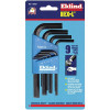 Eklind Tool 10509 Hex-L Key Set, 9 per holder, Hex Tip, Metric, Short Arm