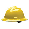 Bullard 71YLR C71 Standard Full-Brim Hard Hat, 4-point Ratchet, Yellow
