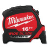 Milwaukee Tool 48-22-1216M Wide Blade Tape Measure, 16 ft, 1.38 in W, SAE, Magnetic, Red/Black