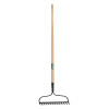 UnionTools 63107 Bow Rake, 13-3/4 in W, Steel, 14 Tine, 54 in L Hardwood Handle