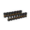 GEARWRENCH 84783 Bolt Biter Extraction Socket Set, 15 Pc, Black Oxide, Chrome-Molybdenum, Set