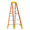 Werner 6206 Fiberglass Step Ladder 6 Ft Type IA 300 Lb Capacity Single Sided Orange Yellow