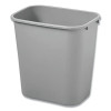 Rubbermaid Commercial FG295600GRAY Deskside Wastebaskets, 7 gal, Plastic, Gray