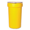 Eagle 1655 Poly Lab Pack Drum Open Head 55 Gallon Yellow with Plastic Lever Lock Ring