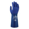 SHOWA CS701L-09 ChemRest Chemical-Resistant Coated Gloves, CS701, 9/Large, Double Coated, Rough Grip, Seamless Liner, Blue