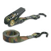 Keeper 03508V Ratchet Tie-Down Strap, High Tension, Vinyl-Coated S-Hooks, 1 in W x 8 ft L, 400 lb Load Capacity