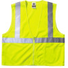 Ergodyne 21055 GloWear Safety Vest, 8210Z, Mesh, Class 2, Type R, 2 in Reflective Tape, 2 Pockets, Zipper, Large/X-Large, Lime