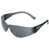 MCR Safety CL112AF Checklite CL1 Frameless Safety Glasses, Polycarbonate Gray Lens, UV-AF, Smoke Polycarbonate Temples