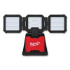 Milwaukee Tool 2368-20 M18 Rover LED Cordless Flood Light, Dual Power Triple-Panel Flood and Area Light, 1200 lm to 4500 lm, Incl Rafter Hook