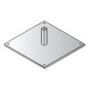 Tillman RC1068 Track Mounted Rolling Curtain System, 12 in W x 12 in L, Metallic, Galv Steel, Support Base, Floor Mount