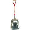 RAZOR-BACK 53128 Aluminum Scoop, 19.75 x 15 in W Blade, #12 Western Pattern Ribbed, 31 in L North American Hardwood Steel D-Grip Handle