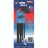 Eklind Tool 10609 Hex-L Key Set, 9 per Holder, Hex Tip, Metric, Long Arm