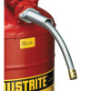 Justrite 11078 Flex Hose 9 Inch Steel 5/8 Inch OD Safety Can