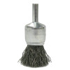 Weiler 10008 Crimped Wire Solid End Brushes, Steel, 22,000 rpm, 3/4" x 0.02"