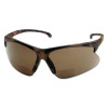 KleenGuard 19872 V60 30-06 RX Reader Prescription Safety Glasses Brown Polycarbonate Hardcoated Lens Tortoise Nylon Frame 1.5 Diopter