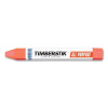 Markal 80354 Lumber Crayon #200, 1/2 in dia, 4.75 in L, Orange