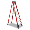 Werner 6308 Fiberglass Stepladder, 6308, Type IAA, 8 ft L, 26.84 in W, Single-Sided, 375 lb Load Capacity, Yellow