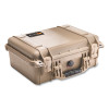 Pelican 1450000190 Protector Case, 0.53 ft, 16.44 in L x 13 in W x 6.82 in D, Desert Tan, with Foam