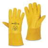Tillman 35S MIG Welding Gloves, 35, Premium Reverse Deerskin Palm/BOH/Split CH Cuff, Sm, Bourbon Brn, 4 in Str Cuff, 6 PR/PK