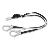 MSA 10207252 V-SERIES Anti-Corrosion Safety Lanyard, Coated Web, 6 ft, Small SS Snaphooks, Twin, 310 lb