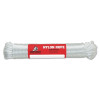 Samson Rope 019020001060 General Purpose 12-Strand Cord, 1400 lb Cap., 100 ft L, Solid Braid Nylon, White