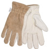 MCR Safety 3204KL Cow Grain Drivers Glove Split Leather Back Kevlar Lined Size Large