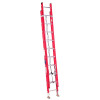 Louisville Ladder FE3224 FE3200 Series Fiberglass Channel Extension Ladder, 24 ft L, Type IA, 300 lb Load Capacity